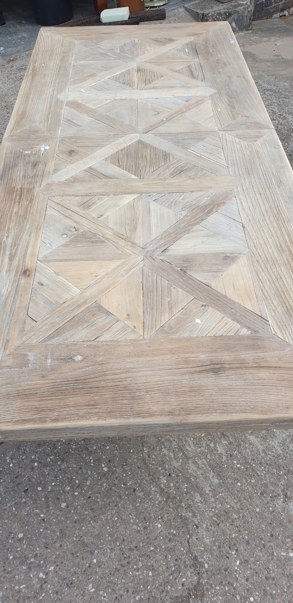 Superb Large Elm Refrectory Farmhouse Kitchen Table View V
