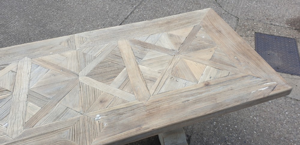 Superb Large Elm Refrectory Farmhouse Kitchen Table View VII