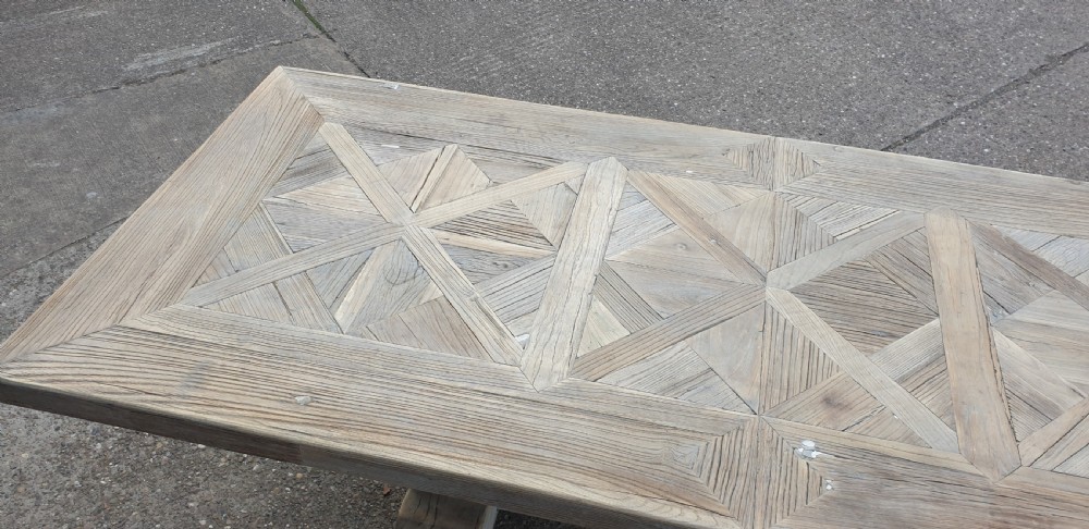 Superb Large Elm Refrectory Farmhouse Kitchen Table View VIII