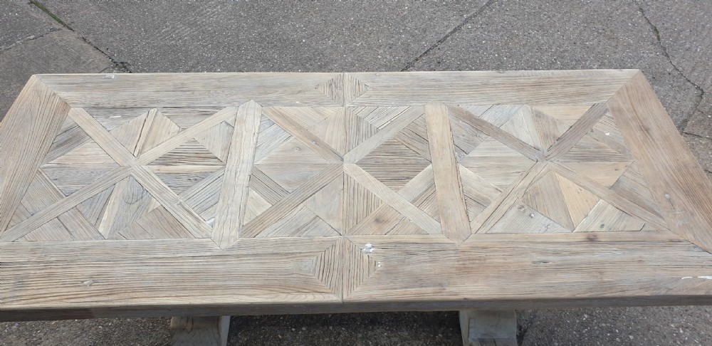 Superb Large Elm Refrectory Farmhouse Kitchen Table View IX