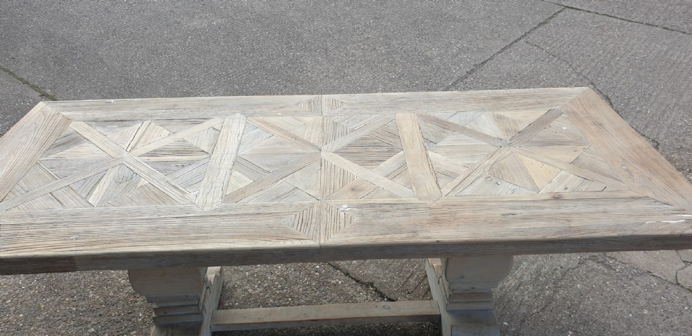 Superb Large Elm Refrectory Farmhouse Kitchen Table View X