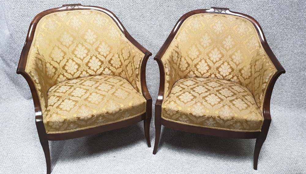 Fabulous Pair Swedish Tub Chairs View II