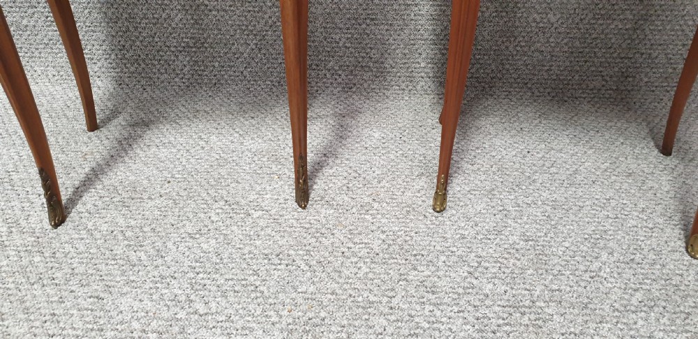 Pair French Marquetry Bedside Lamp Chests View X