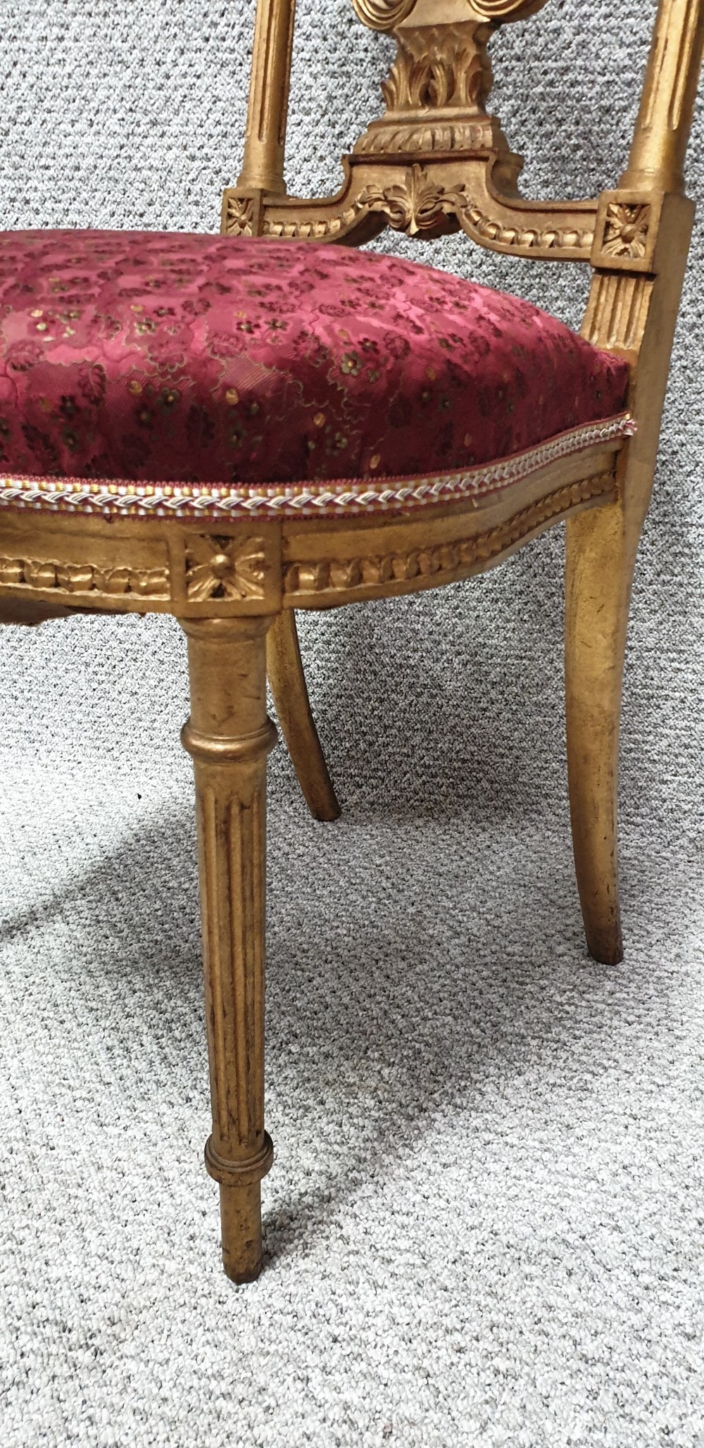 Lovely French Gilt Boudoir Chair View VIII