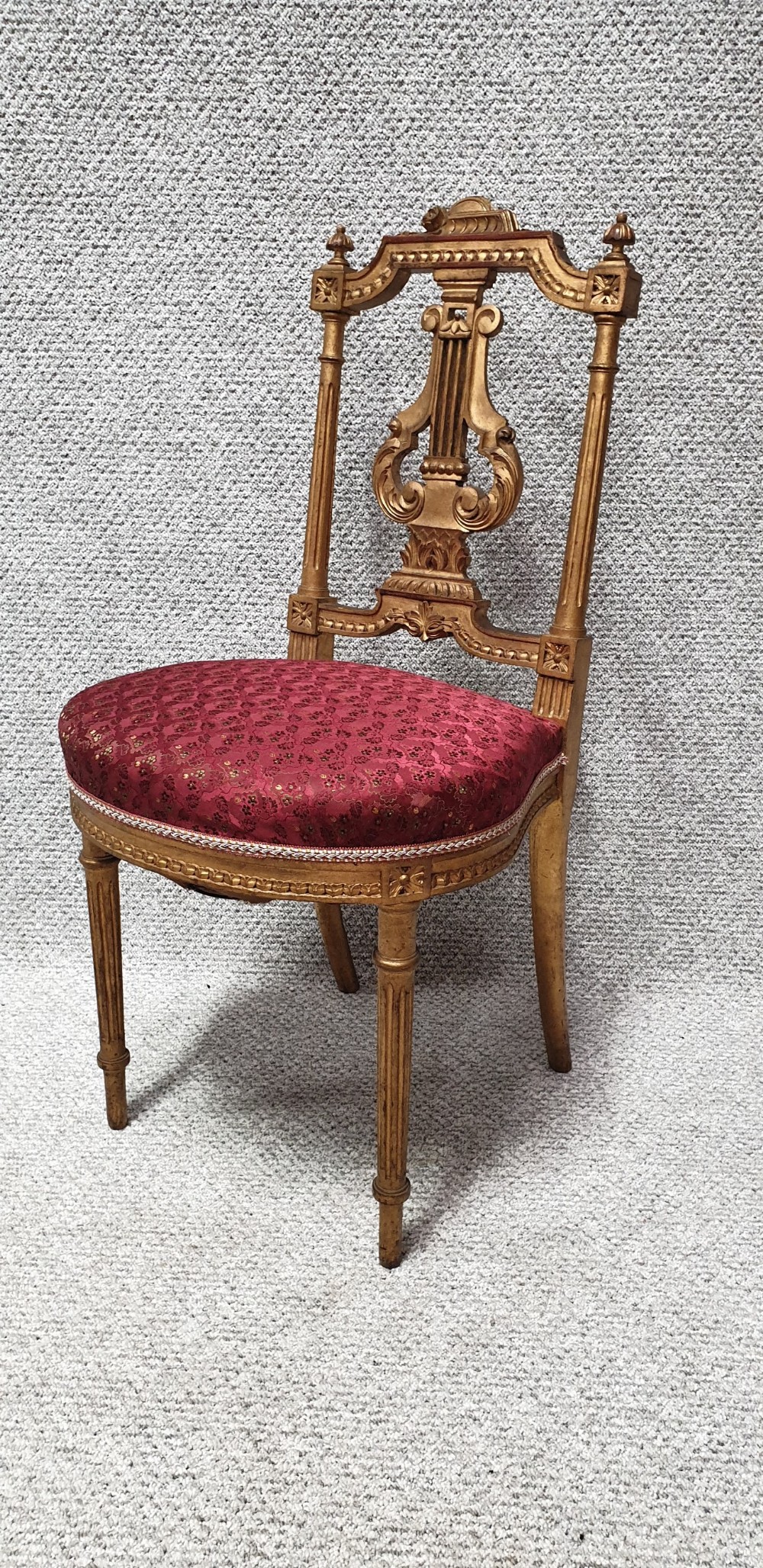 Lovely French Gilt Boudoir Chair View IX