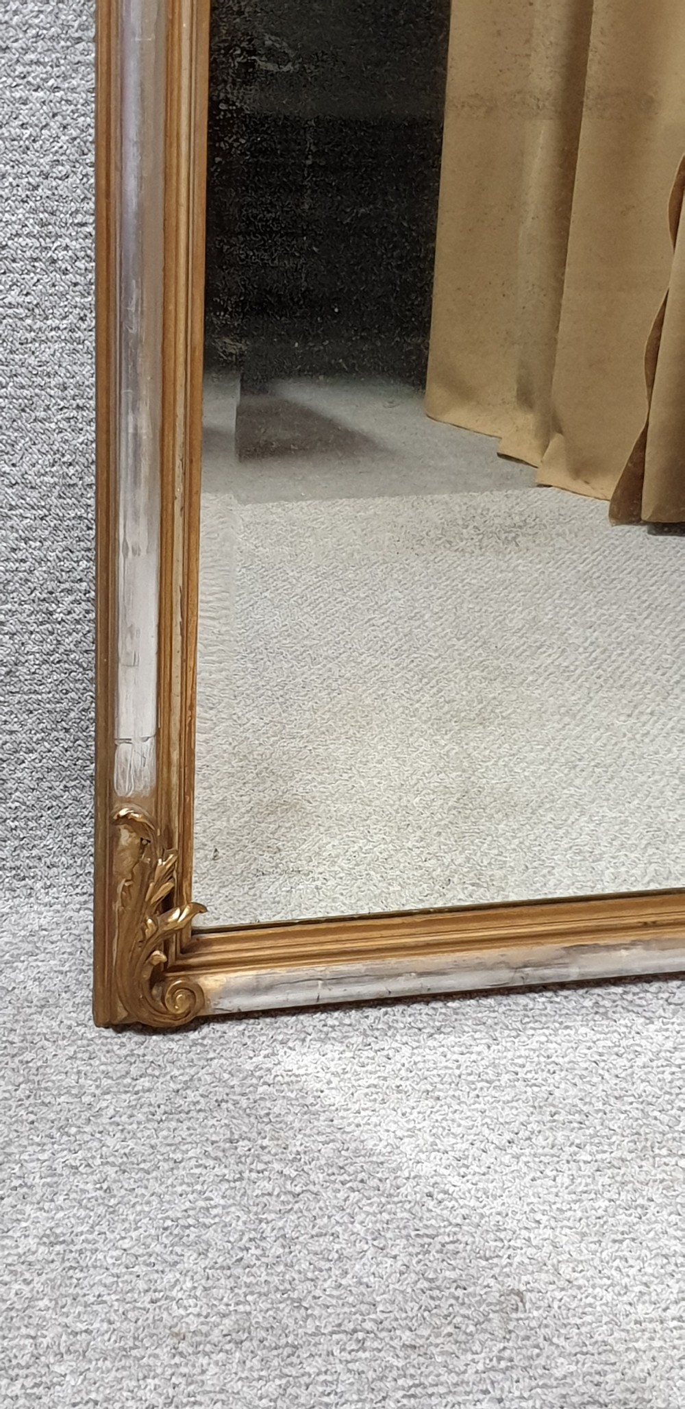 French Trumeau Silver Gilt Mirror  View VI