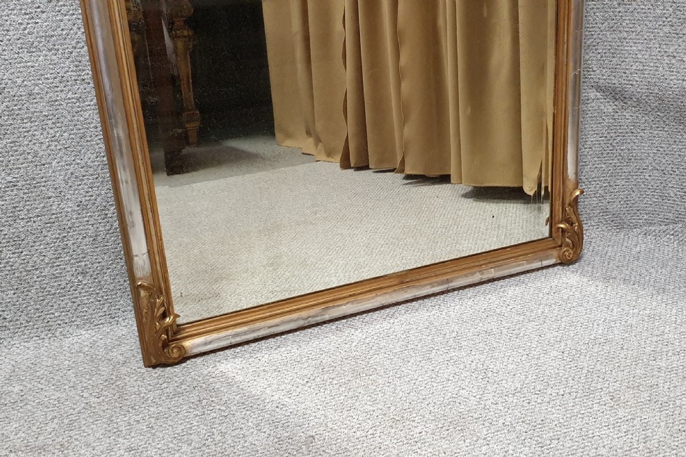 French Trumeau Silver Gilt Mirror  View IX