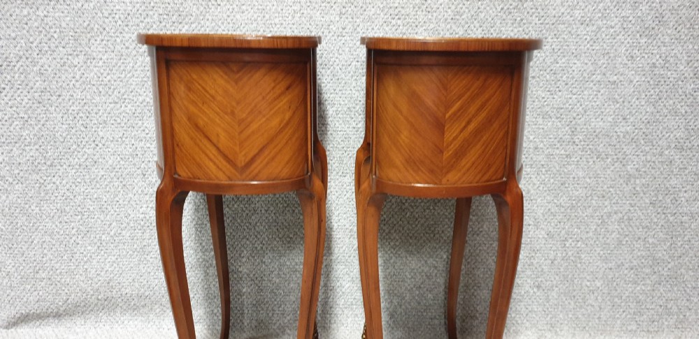 French Kidney shaped Bedside Chest of Drawers  View V