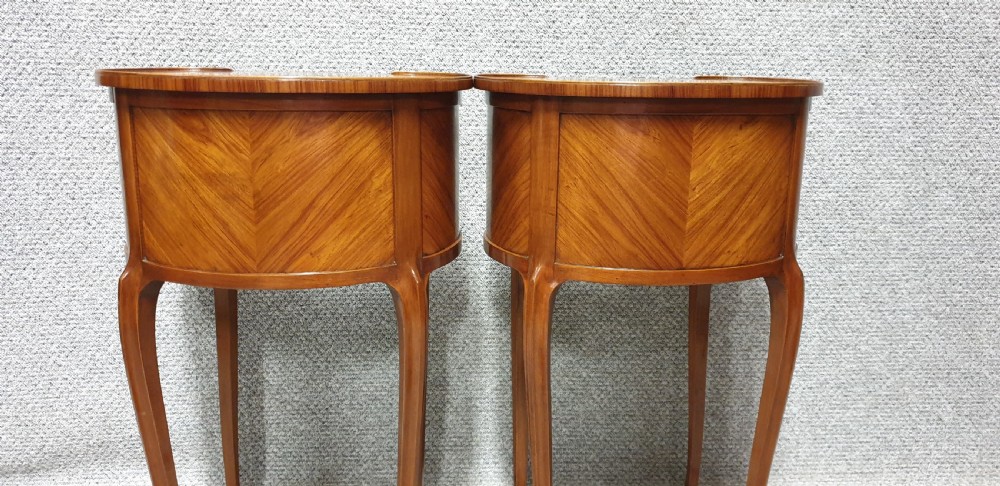 French Kidney shaped Bedside Chest of Drawers  View VI
