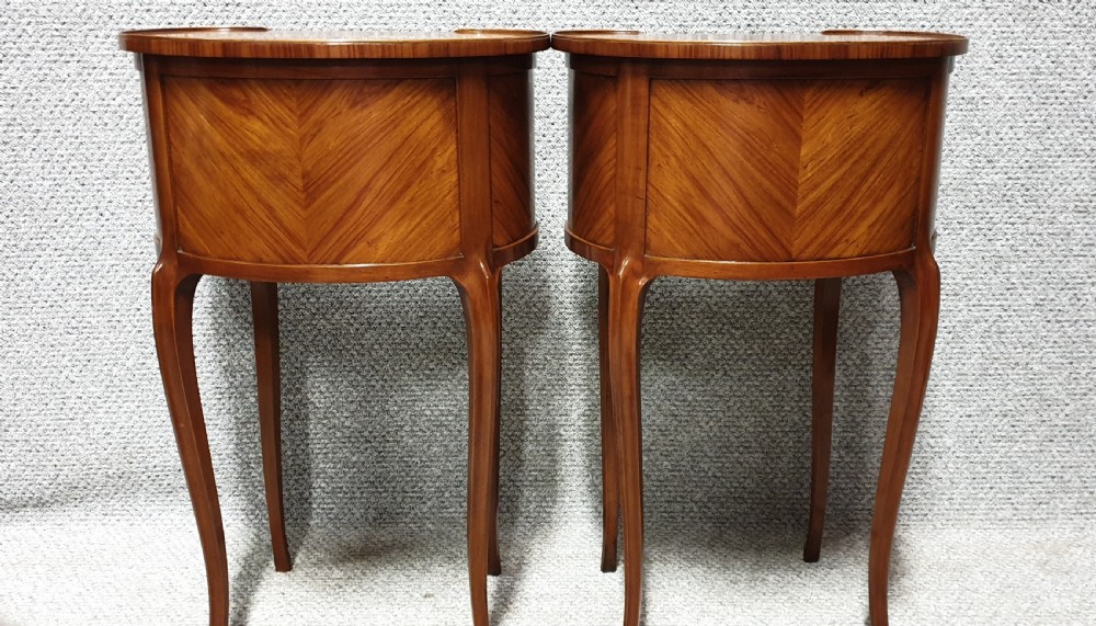 French Kidney shaped Bedside Chest of Drawers  View VII