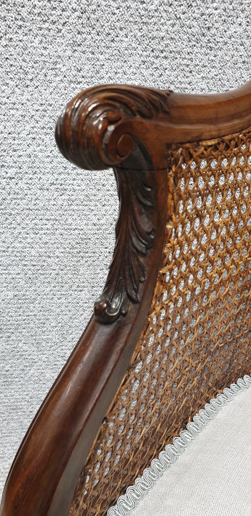Mahogany Bergere  Desk Chair View VII
