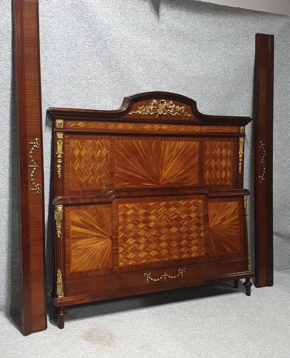 Superb French 5ft Mahogany Bed