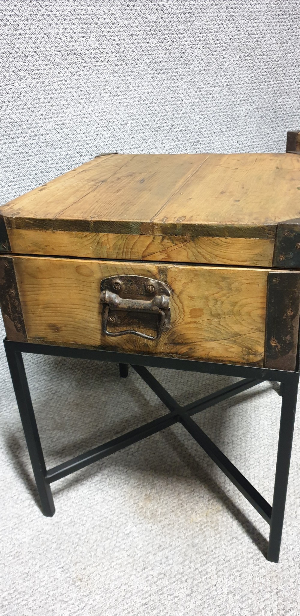 Pair Antique Indian Ammunition Chests on Stands View III