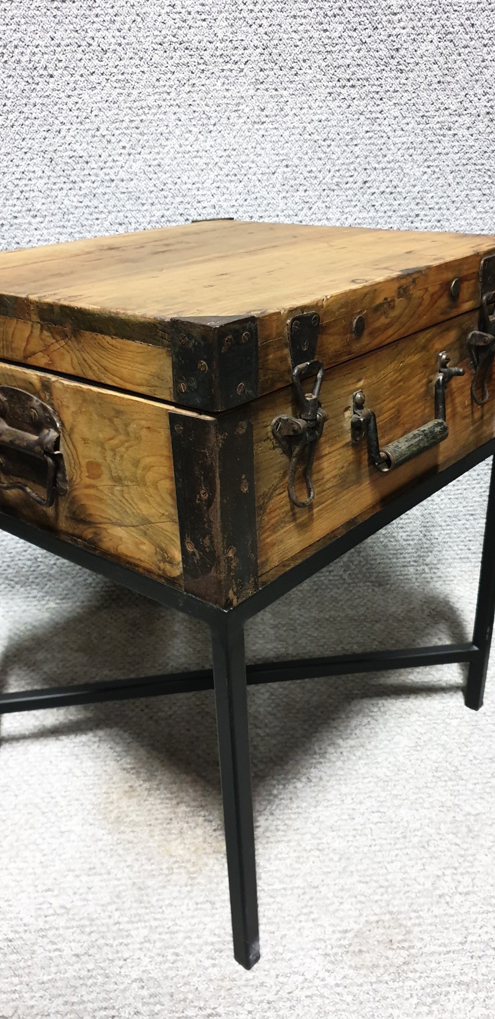 Pair Antique Indian Ammunition Chests on Stands View IV