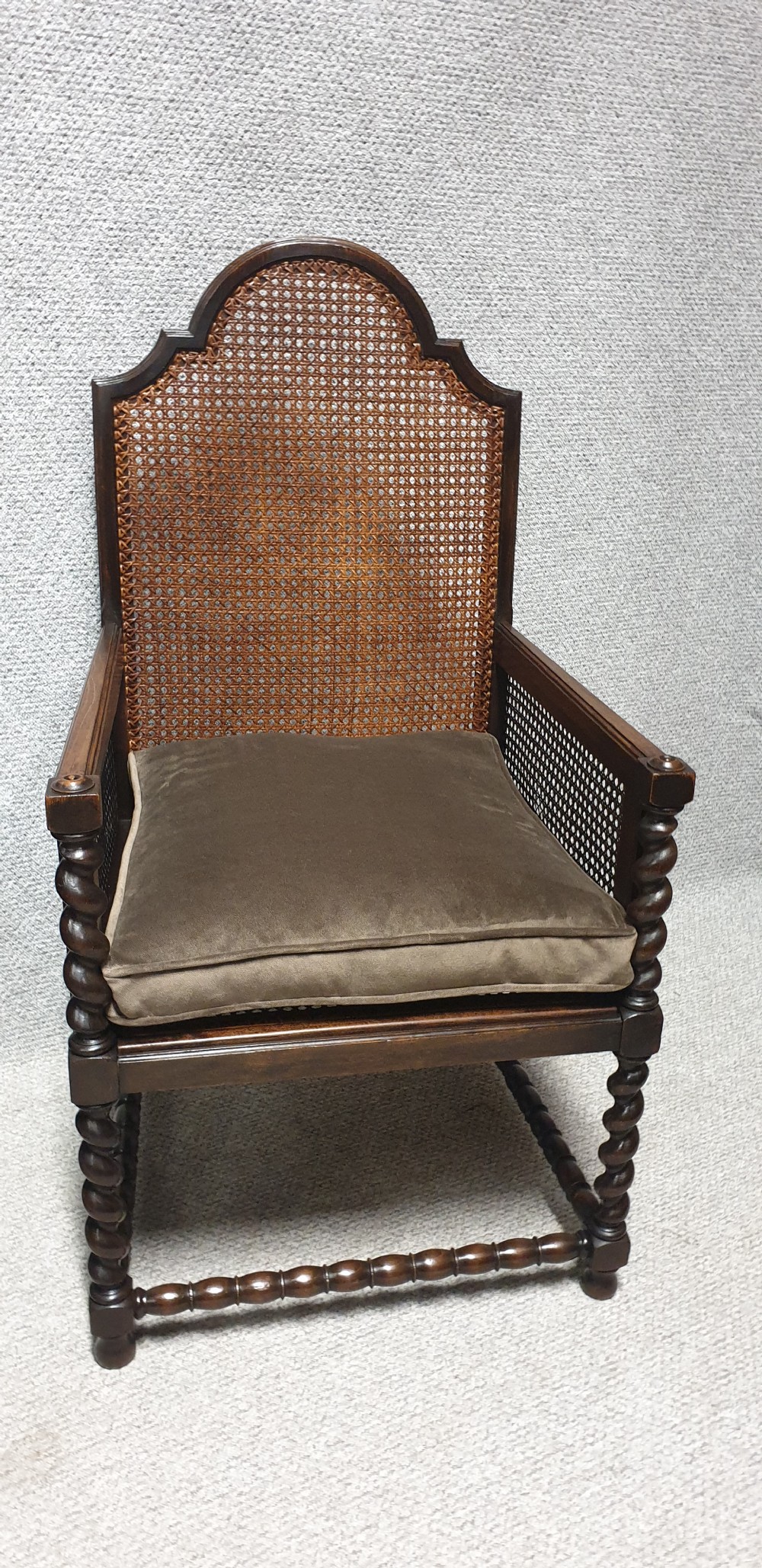 Pair Bergere Carver Armchairs View II
