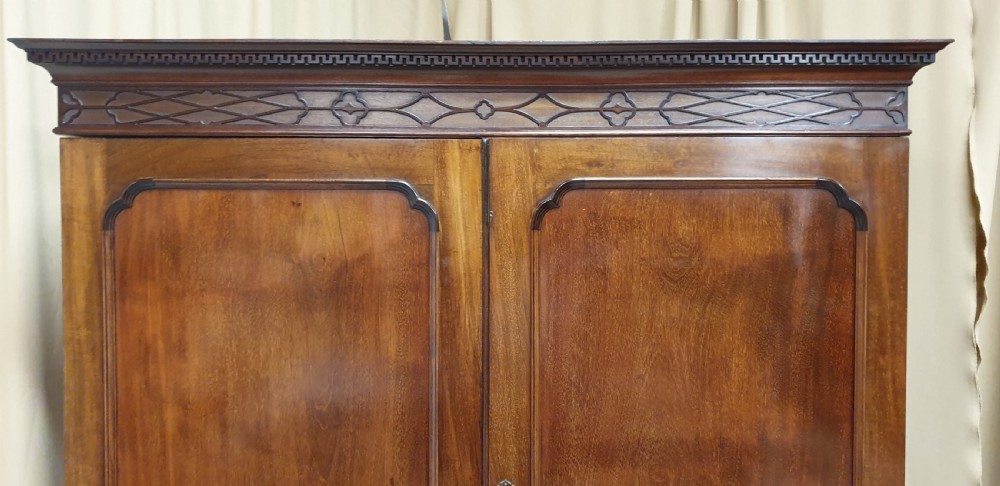 Victorian Mahogany Linen Press  View II
