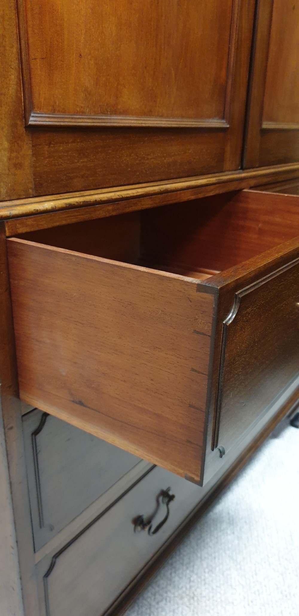 Victorian Mahogany Linen Press  View VI