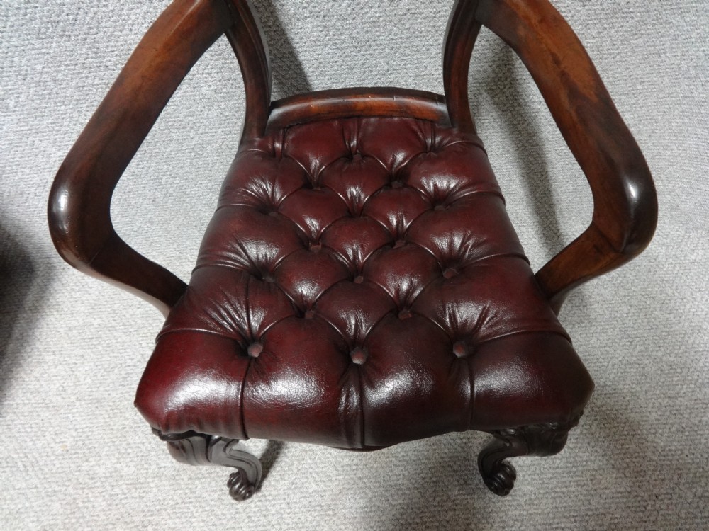 Victorian Mahogany Desk Chair View IV