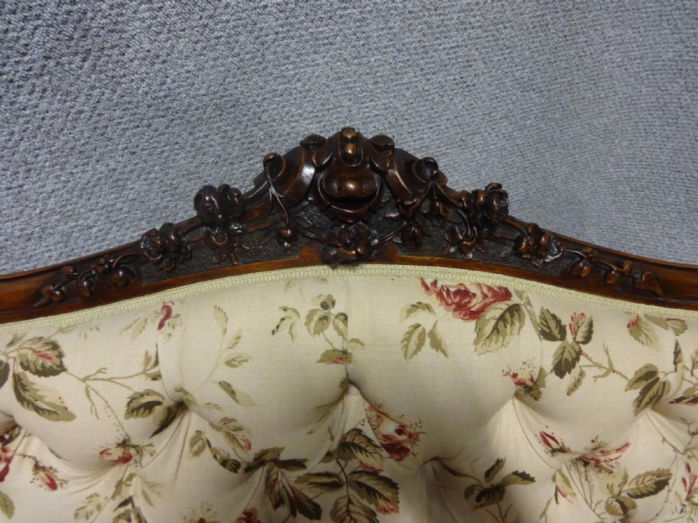 Top Quality Victorian Walnut Sofa View II
