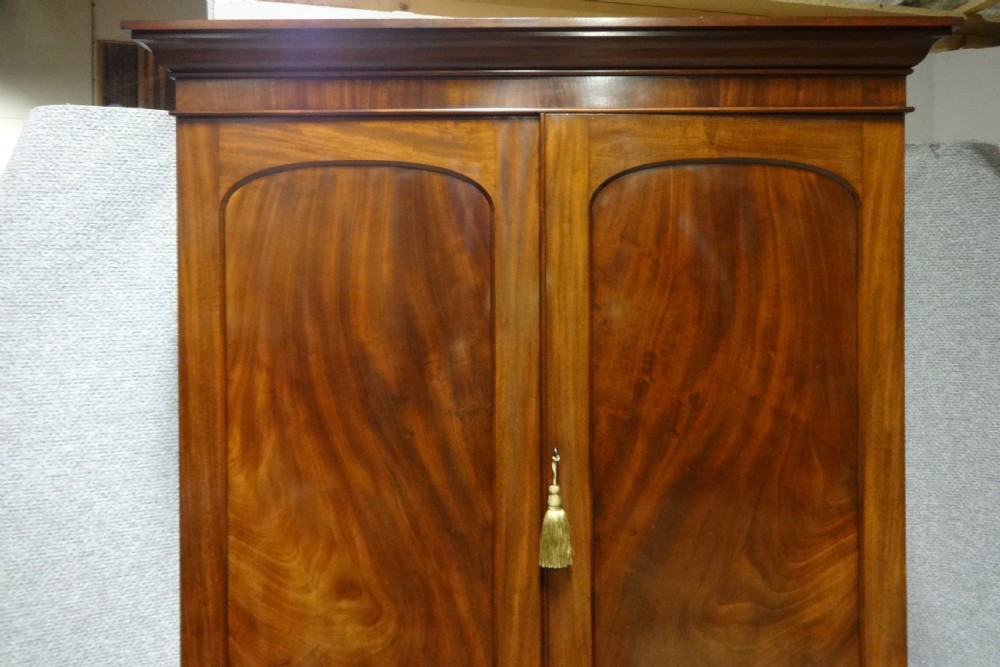 Outstanding  Victorian Mahogany Linen Press View IV