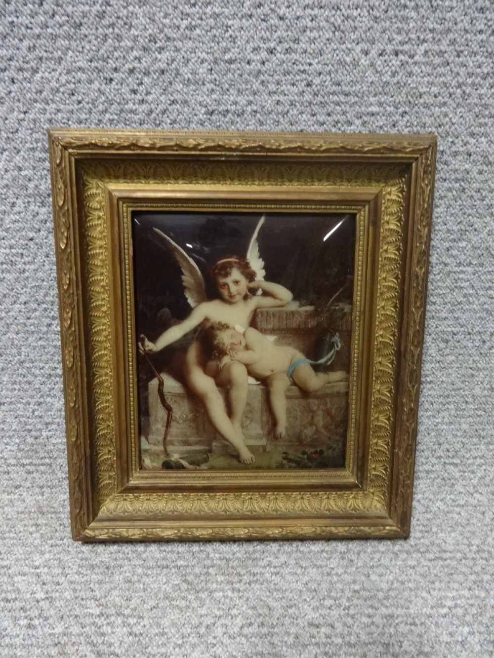 Outstanding Chrystoleum of Cupid and Sleeping Cherub