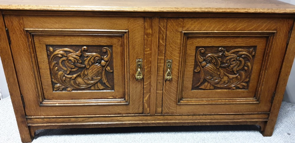 Art Nouveau Golden Oak Sideboard  View II