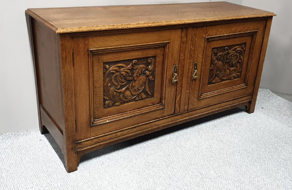 Art Nouveau Golden Oak Sideboard  View III