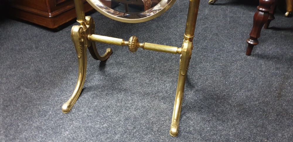 Good Brass Cheval Mirror  View IV