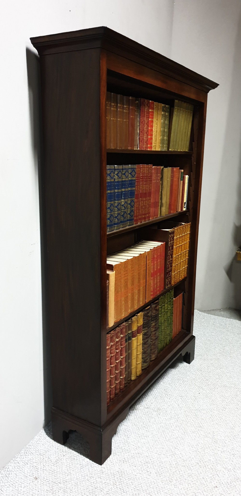 Georgian Mahogany Adjustable Open Bookcase View IV