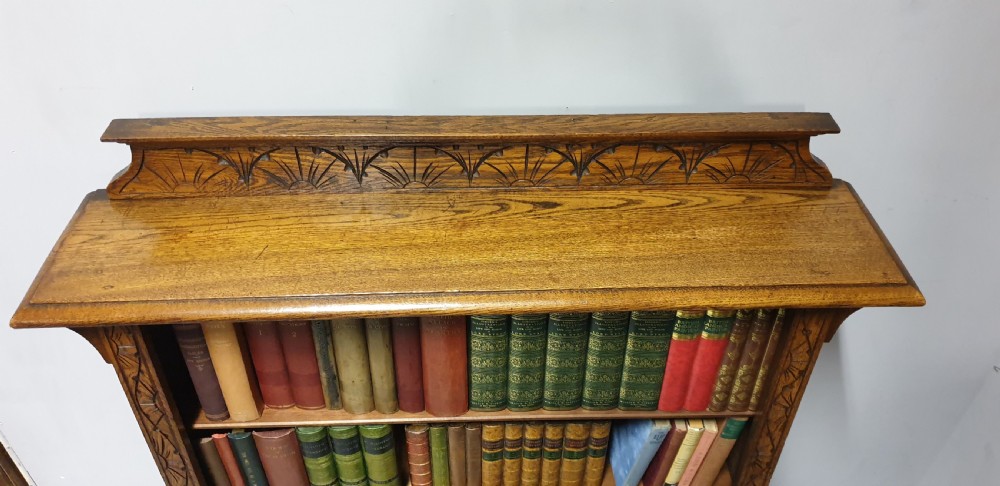 Golden Oak Open Bookcase View IV
