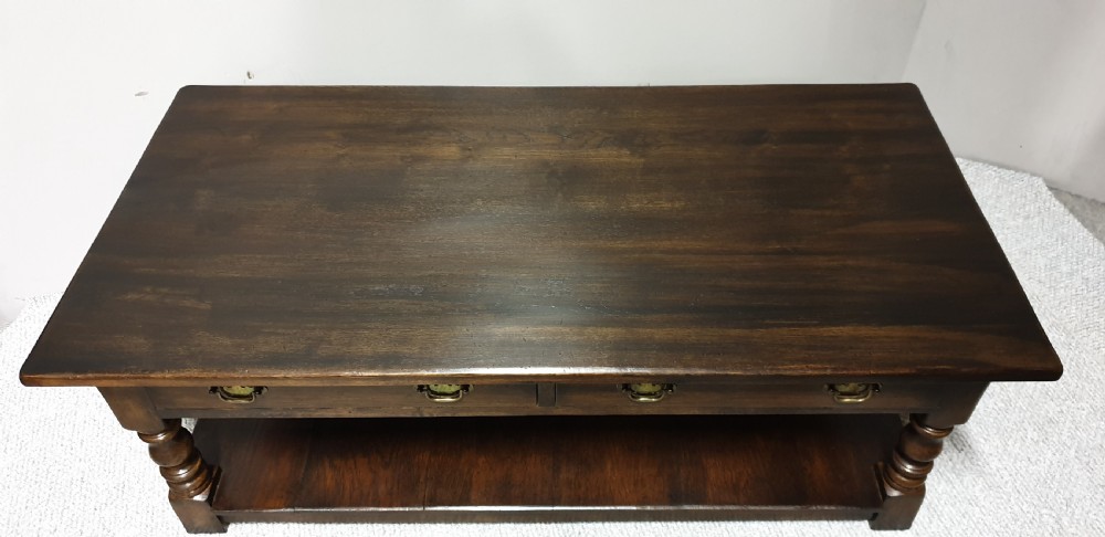 Dark Oak Low Coffee Table View II