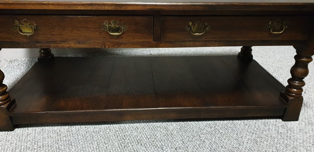 Dark Oak Low Coffee Table View V