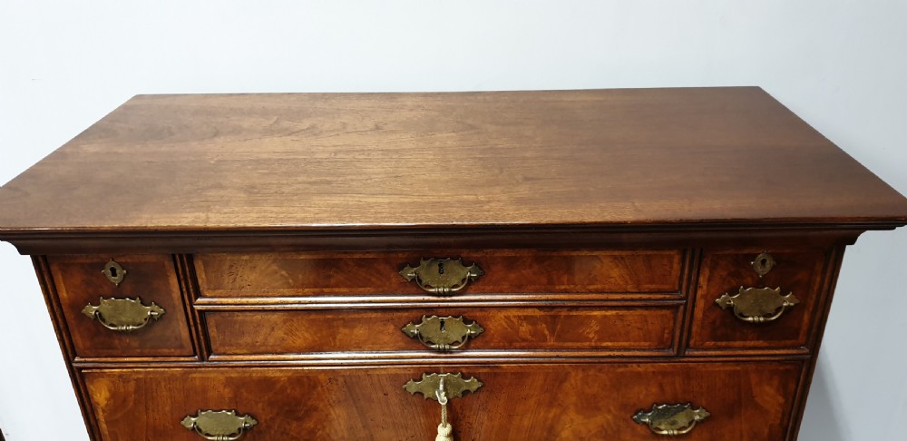 Outstanding Burr Walnut Chest of Drawers on Stand View V