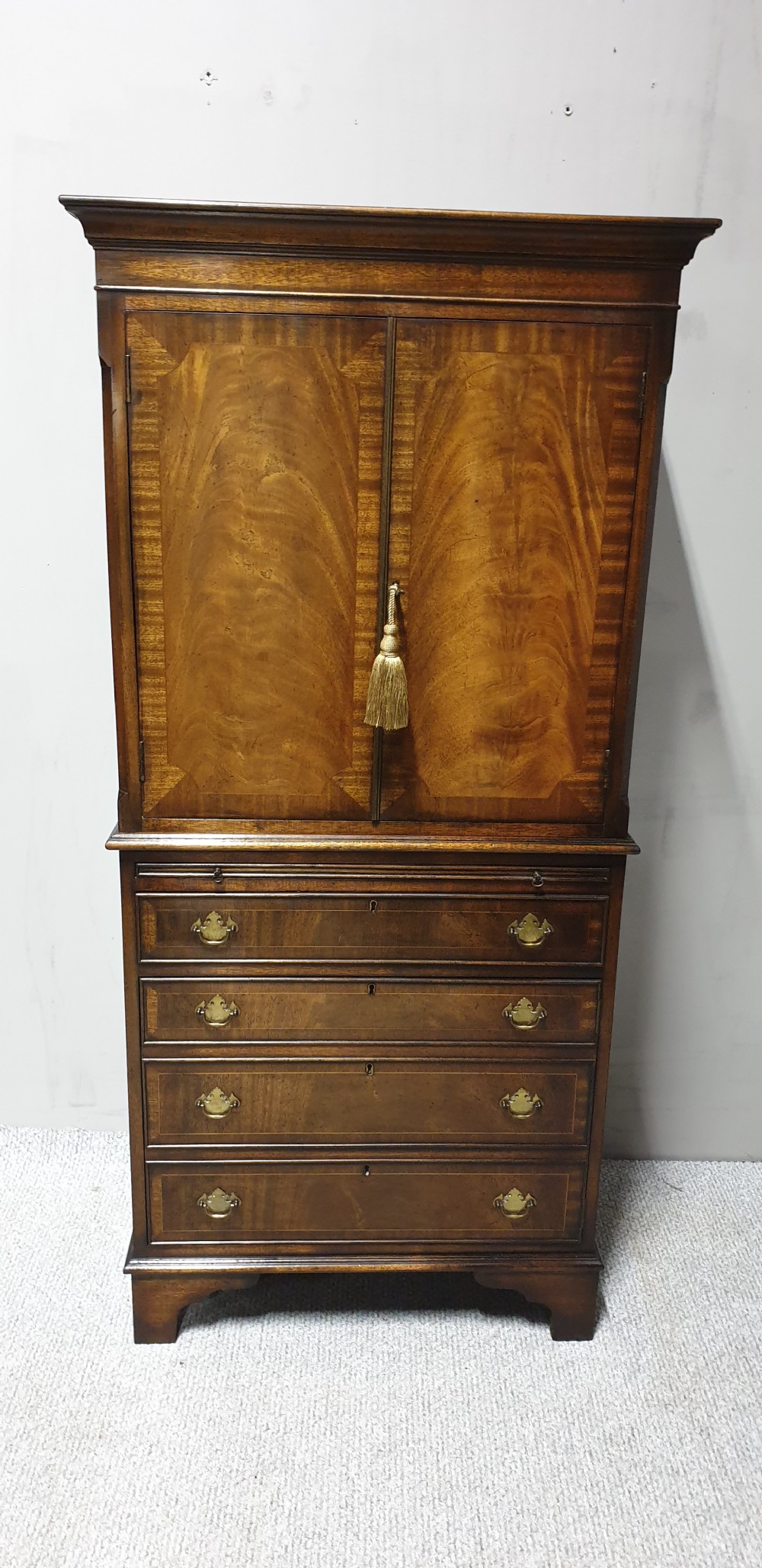 Small Proportioned Mahogany Linen Press