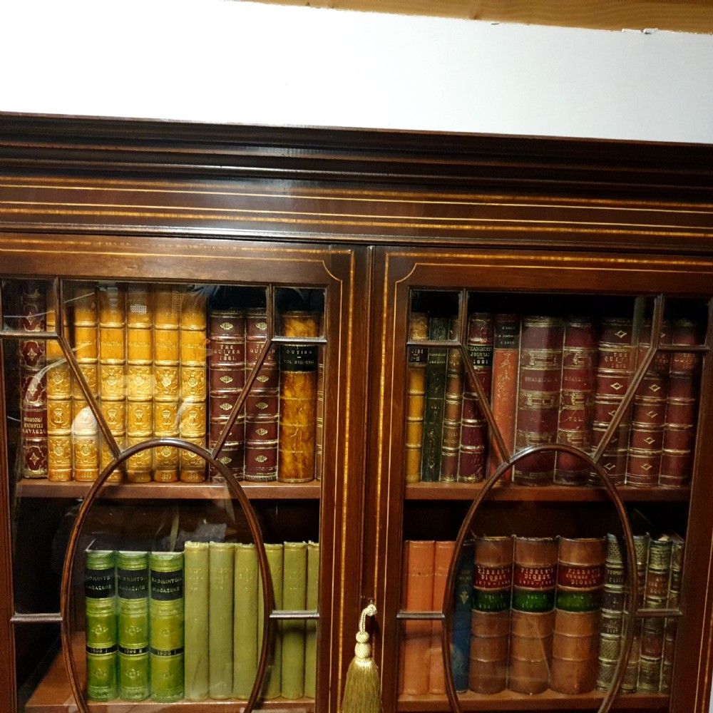 Excellent Quality Inlaid Mahogany Bureau Bookcase View VI