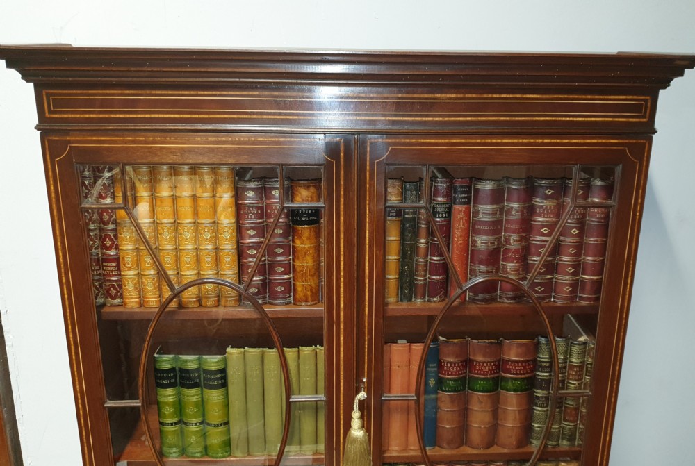Excellent Quality Inlaid Mahogany Bureau Bookcase View XII