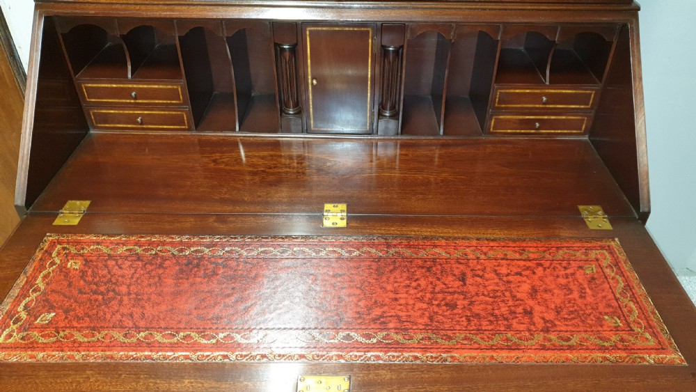 Excellent Quality Inlaid Mahogany Bureau Bookcase View XV