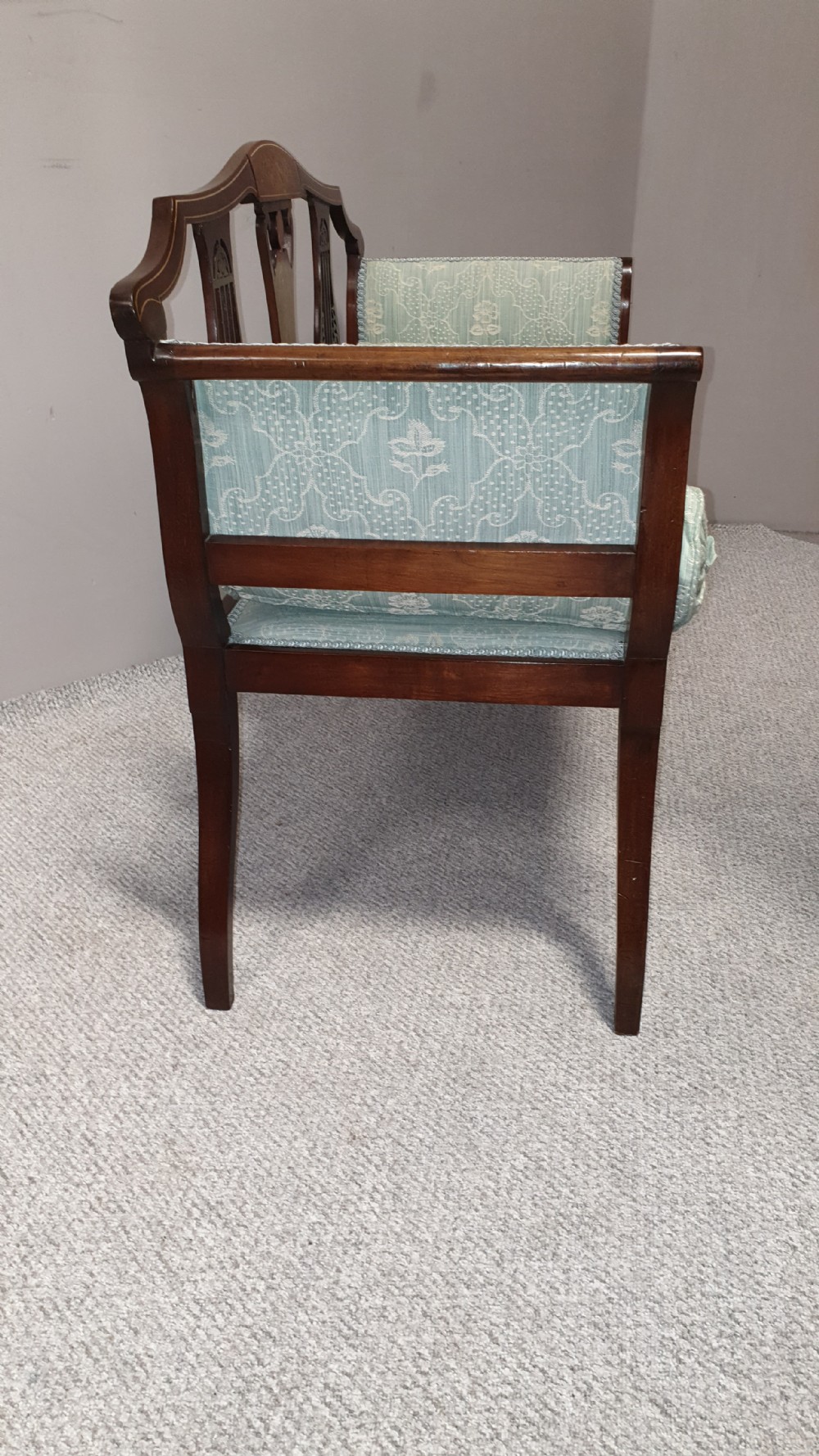 Superb Mahogany Inlaid Window Seat View VI