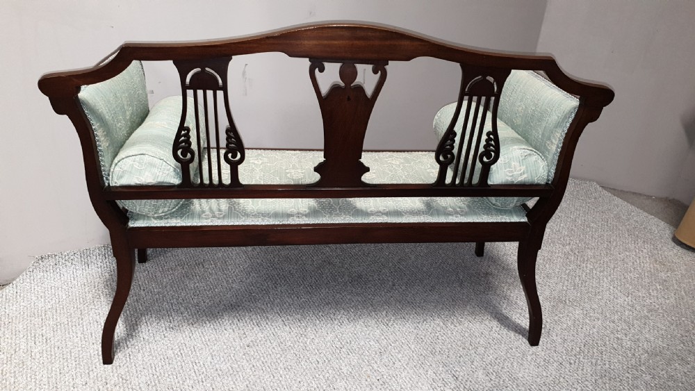 Superb Mahogany Inlaid Window Seat View VII