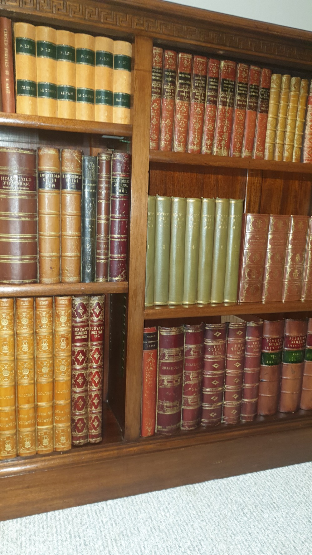 Top Quality Mahogany Open Adjustable Bookcase View X
