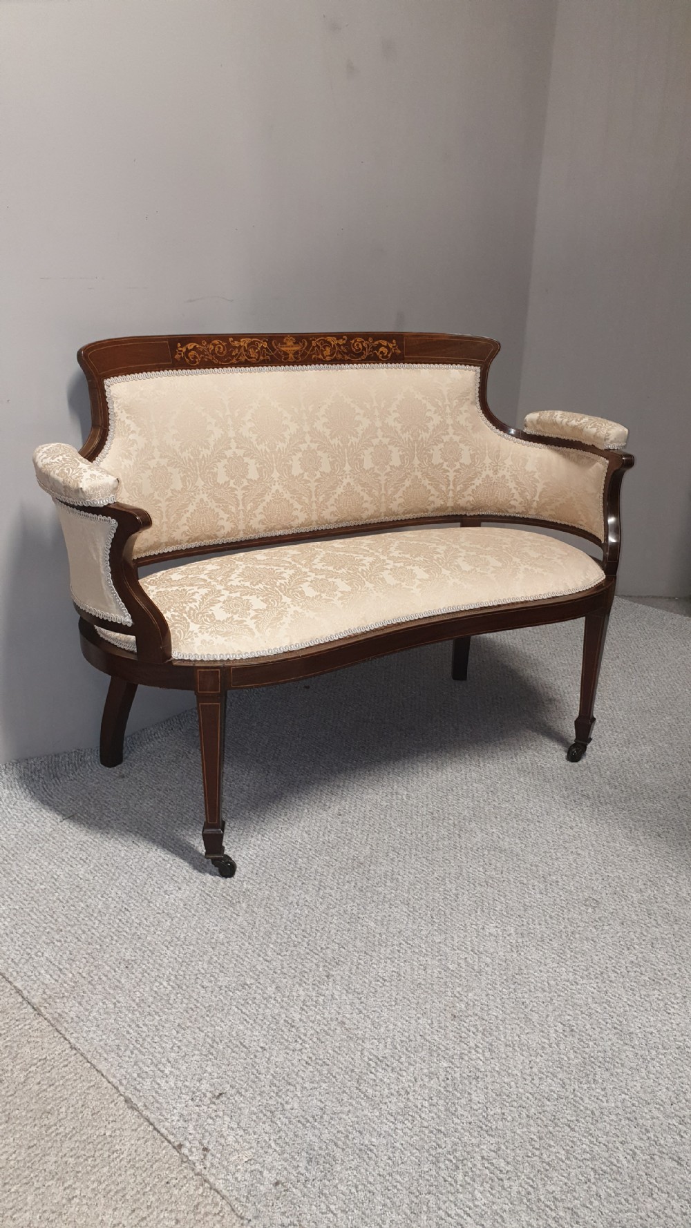 Outstanding  Inlaid Mahogany Window Sofa
