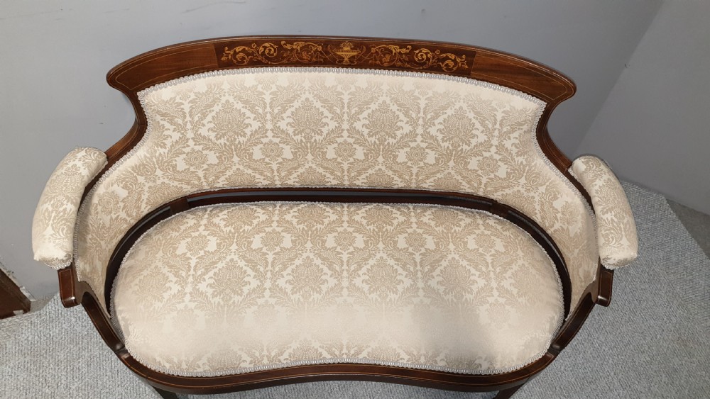 Outstanding  Inlaid Mahogany Window Sofa View V