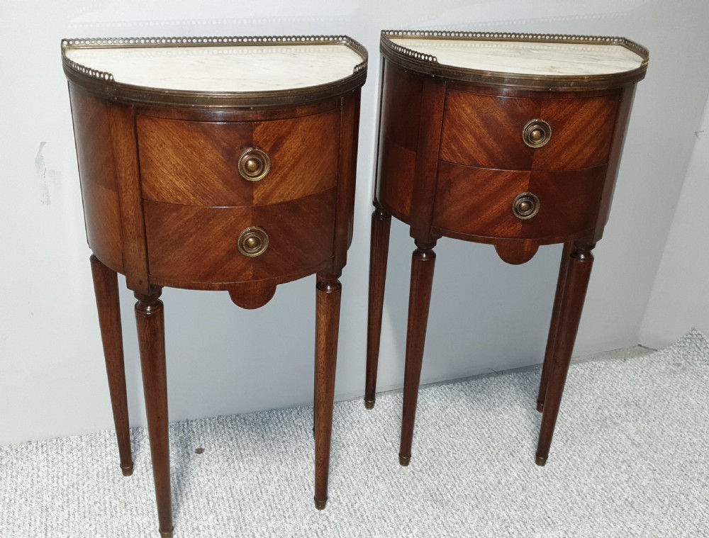 Superb Pair French Mahogany Cabinets View II