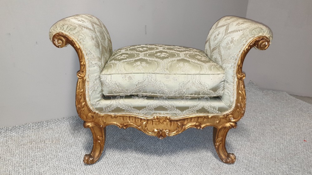 Superb Pair Gilt Stools View II