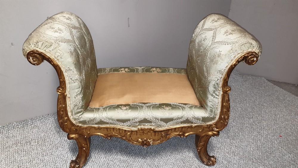 Superb Pair Gilt Stools View IV
