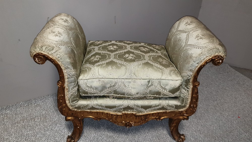 Superb Pair Gilt Stools View V