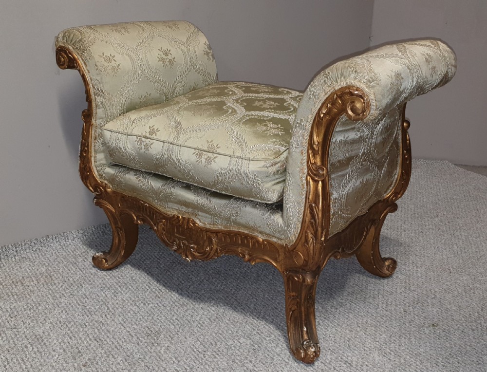 Superb Pair Gilt Stools View X