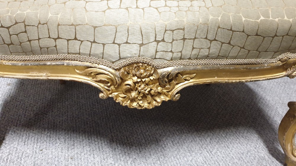 Fabulous French Gilt Two Seater Sofa View V