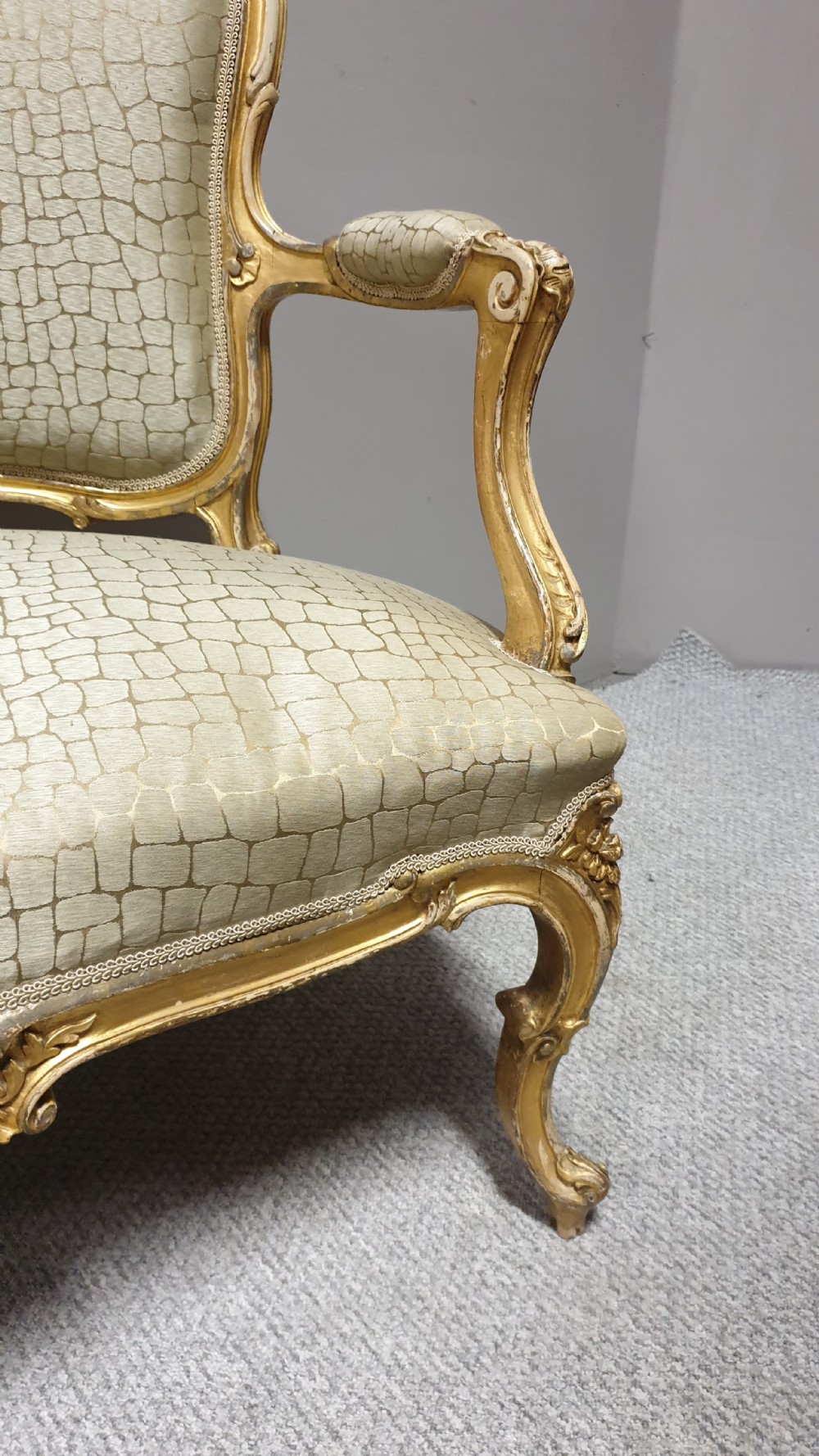 Fabulous French Gilt Two Seater Sofa View VI