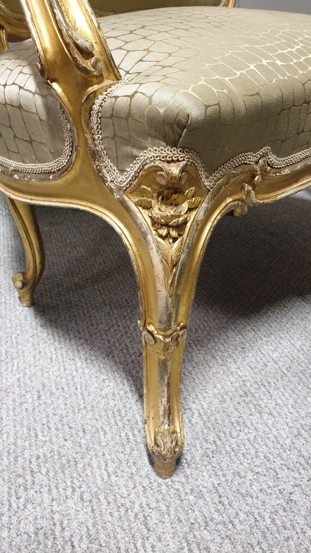Fabulous French Gilt Two Seater Sofa View IX